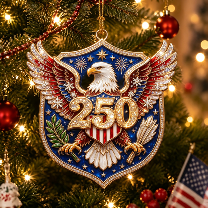 USA 250th Anniversary Christmas Ornament