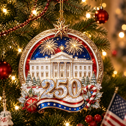 USA 250th Anniversary Christmas Ornament
