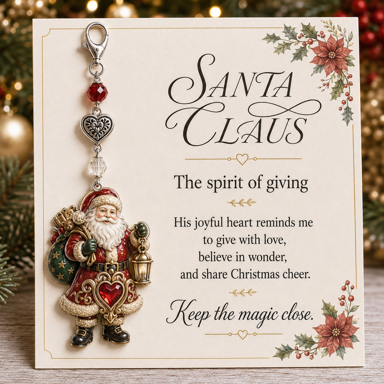 🎄Christmas Keepsake Keychain Card&Pocket Hug