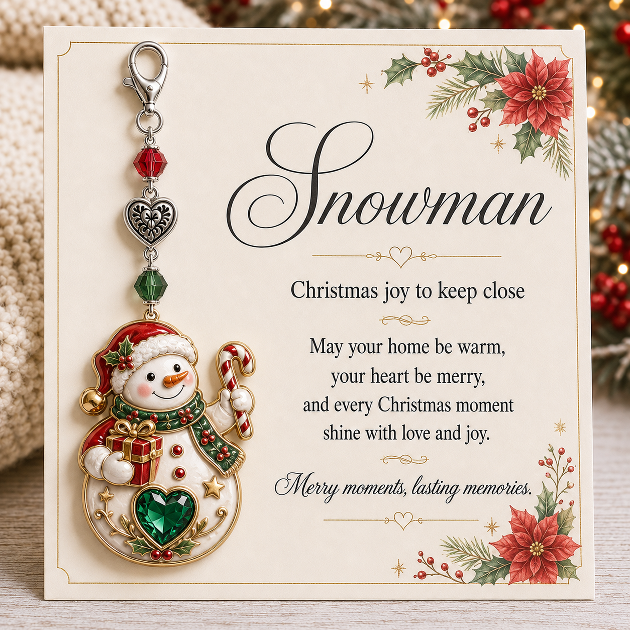 🎄Christmas Keepsake Keychain Card&Pocket Hug