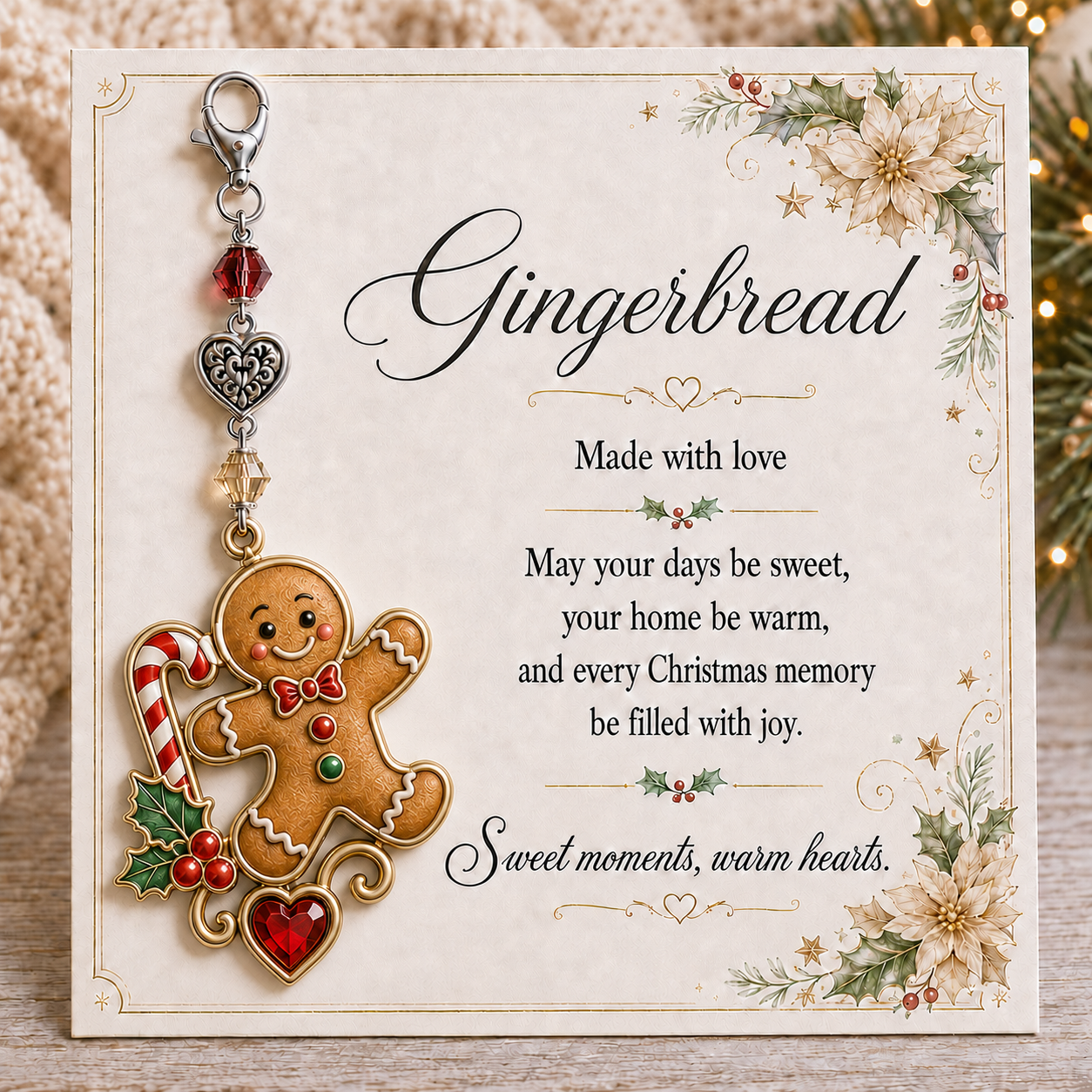 🎄Christmas Keepsake Keychain Card&Pocket Hug