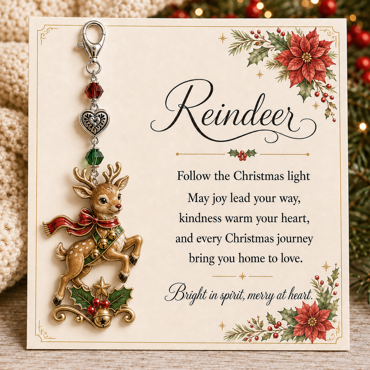 🎄Christmas Keepsake Keychain Card&Pocket Hug