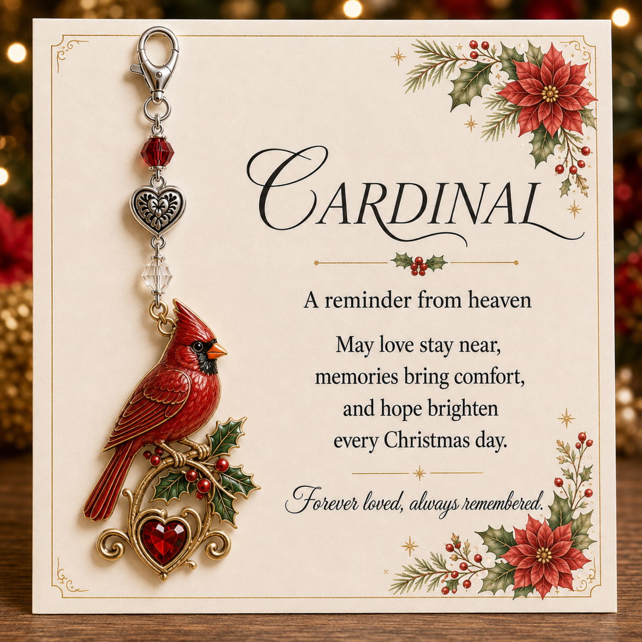 🎄Christmas Keepsake Keychain Card&Pocket Hug