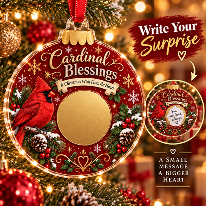 Scratch Surprise Christmas Ornament – Write Your Own Message & Reveal the Surprise 🎁