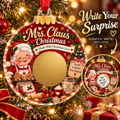 Scratch Surprise Christmas Ornament – Write Your Own Message & Reveal the Surprise 🎁