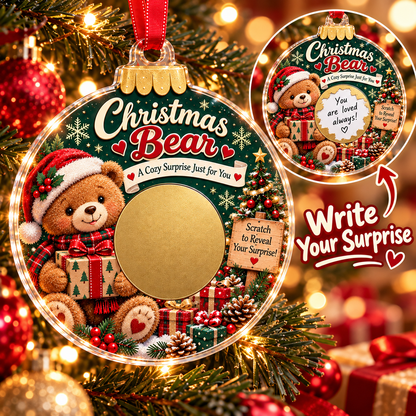 Scratch Surprise Christmas Ornament – Write Your Own Message & Reveal the Surprise 🎁