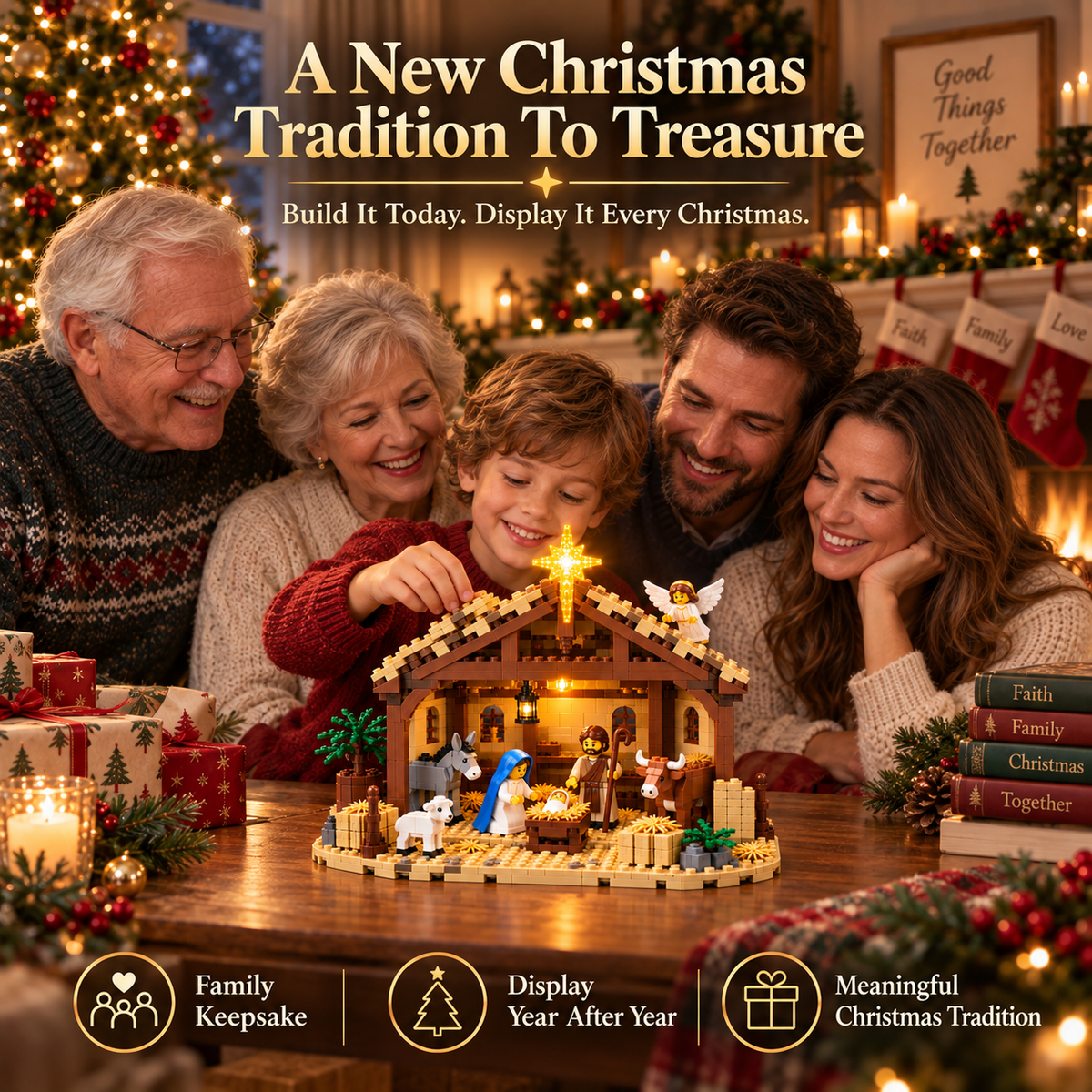 ⏳ Last Day 50% OFF – 🌟The Nativity Story Building Block Set