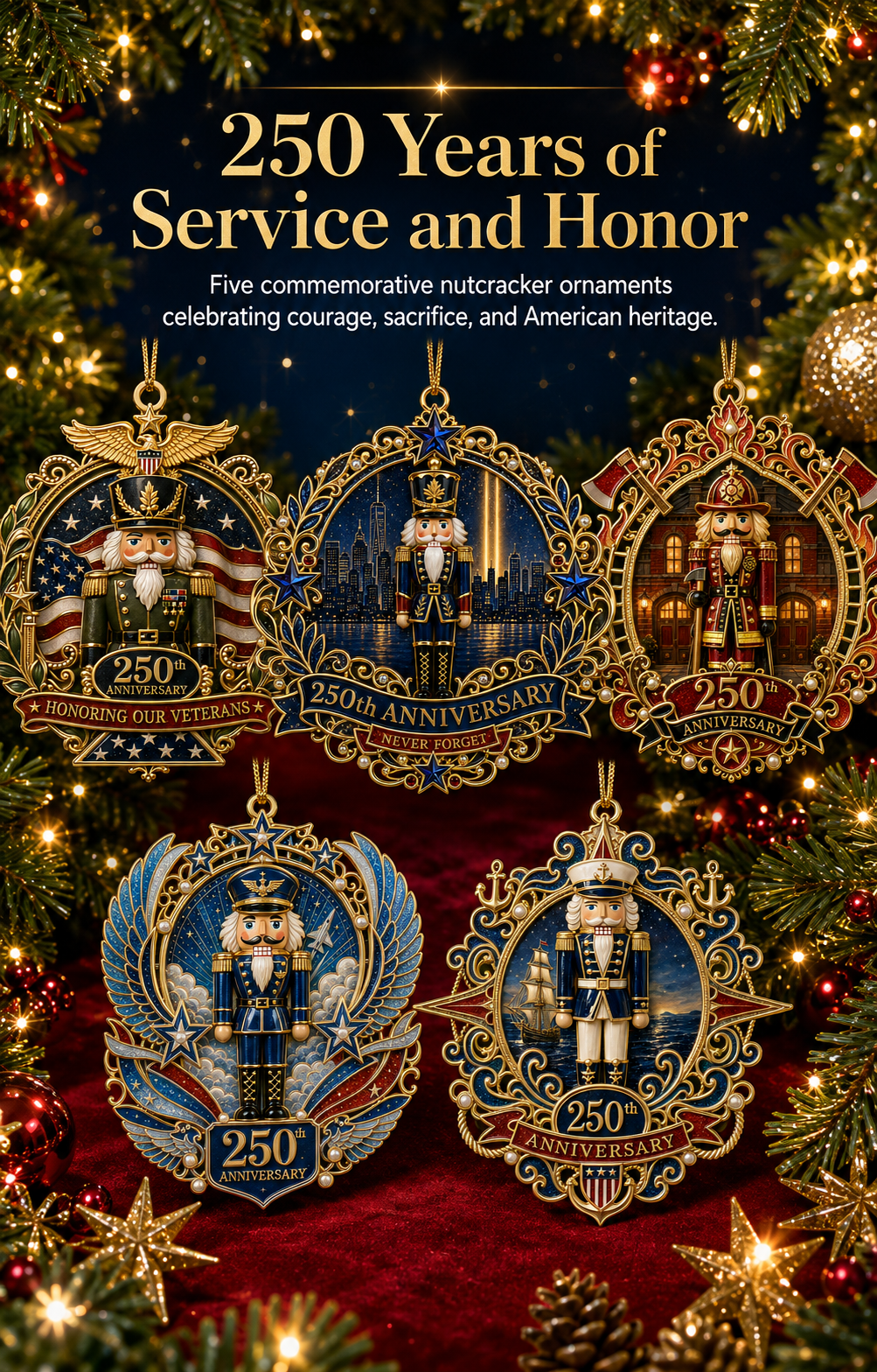 🔥 Limited Edition 🔥 250th Anniversary Hero Tribute Nutcracker Ornaments 🎄🇺🇸✨