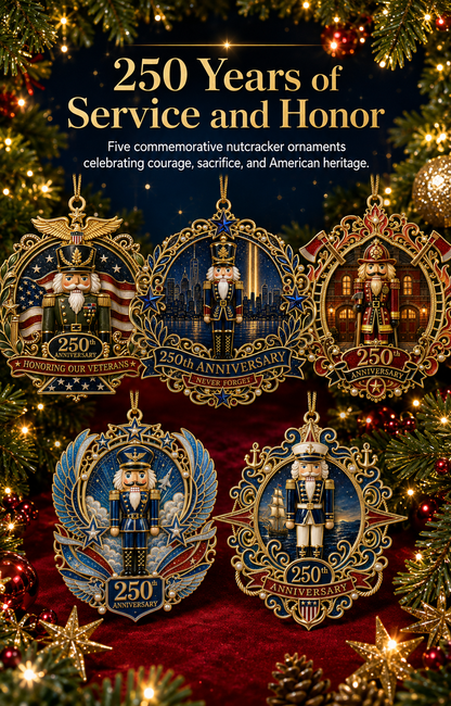 🔥 Limited Edition 🔥 250th Anniversary Hero Tribute Nutcracker Ornaments 🎄🇺🇸✨