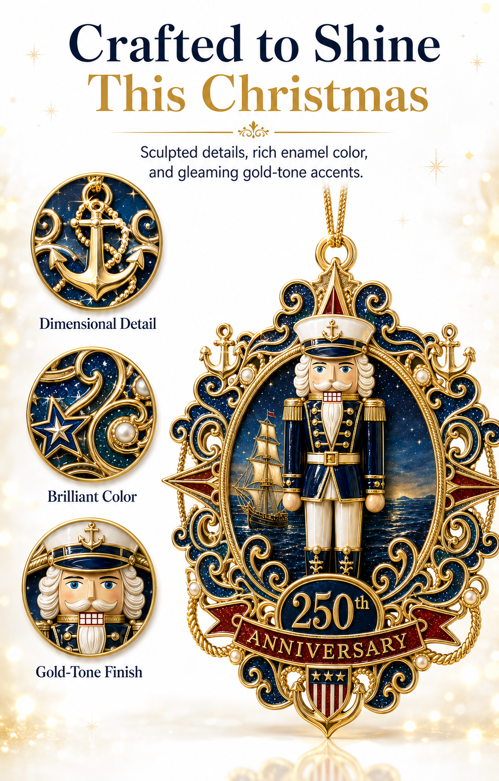 🔥 Limited Edition 🔥 250th Anniversary Hero Tribute Nutcracker Ornaments 🎄🇺🇸✨