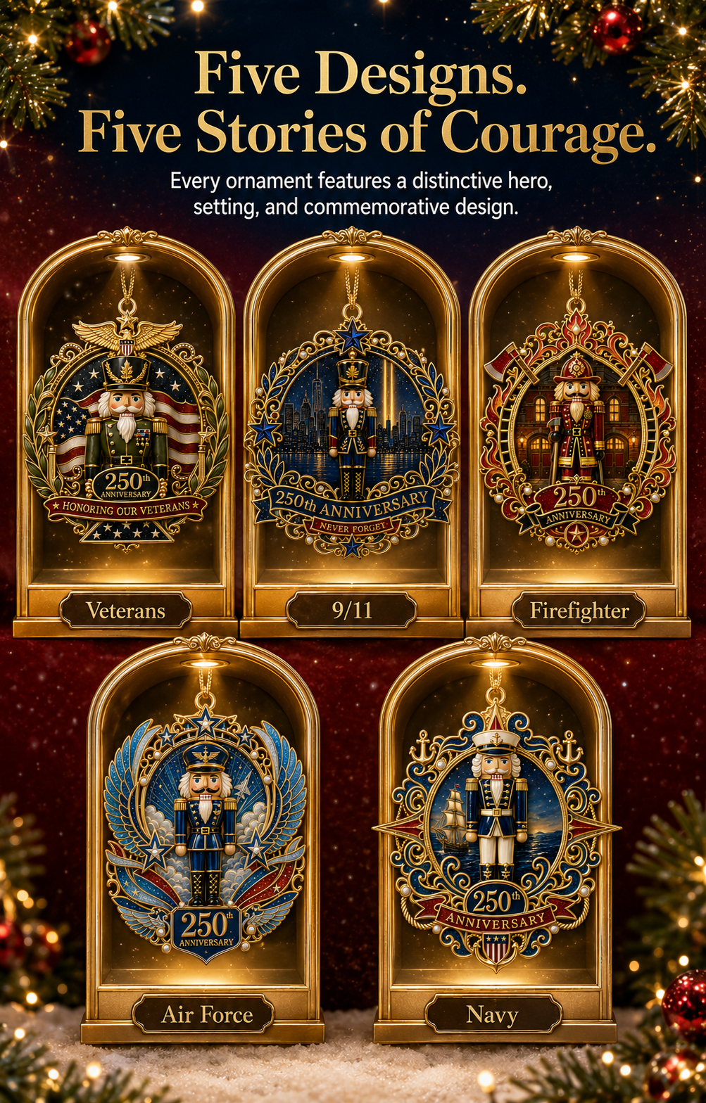 🔥 Limited Edition 🔥 250th Anniversary Hero Tribute Nutcracker Ornaments 🎄🇺🇸✨