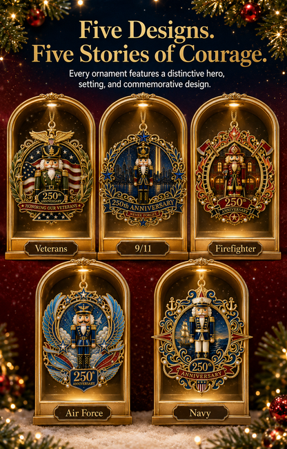 🔥 Limited Edition 🔥 250th Anniversary Hero Tribute Nutcracker Ornaments 🎄🇺🇸✨