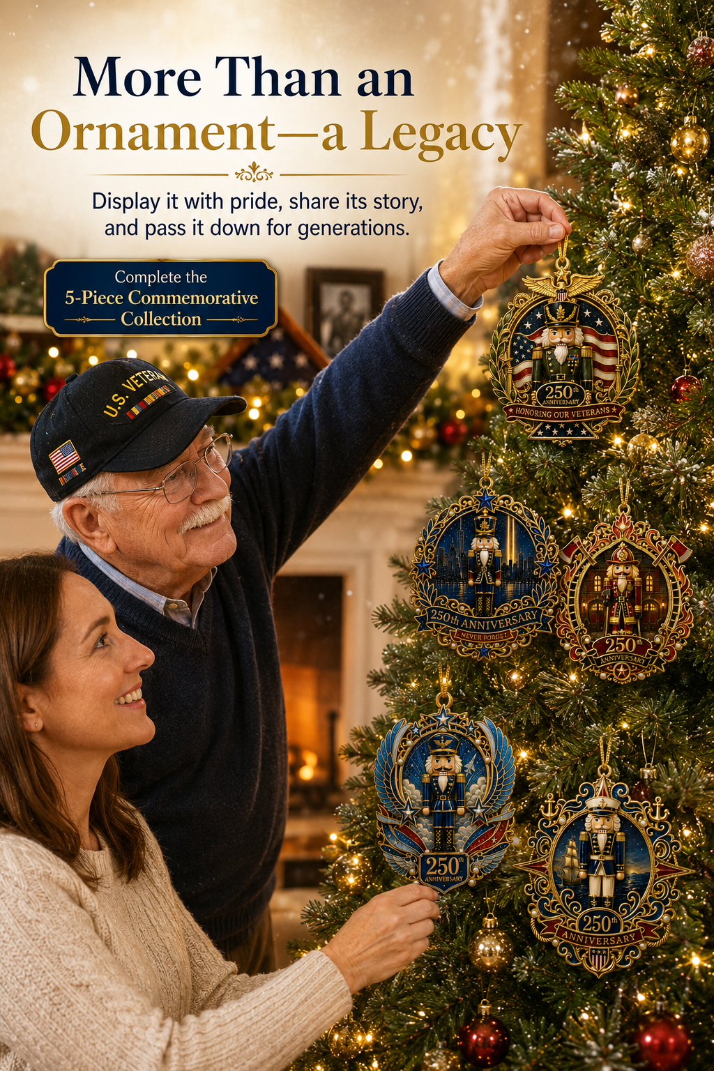 🔥 Limited Edition 🔥 250th Anniversary Hero Tribute Nutcracker Ornaments 🎄🇺🇸✨
