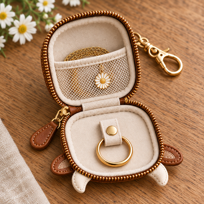 Little Treasures Animal Keychain Pouch & Message Card