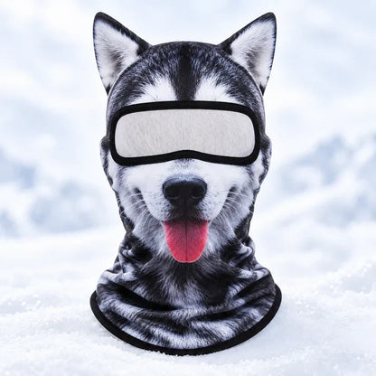 🔥3D Cat Ski Mask with Ears – Funny Windproof Balaclava for Skiing & Festivals