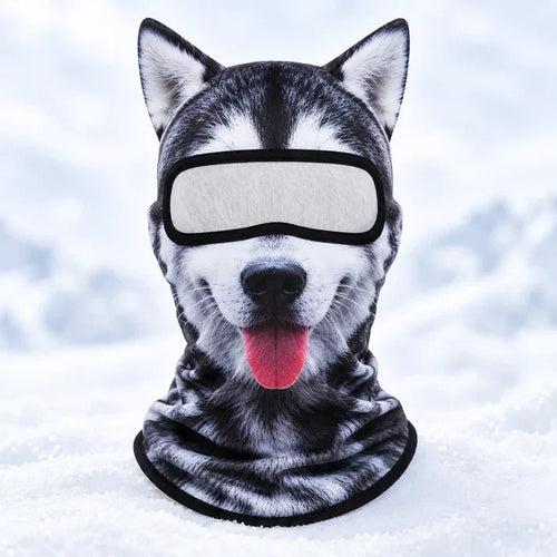 🔥3D Cat Ski Mask with Ears – Funny Windproof Balaclava for Skiing & Festivals