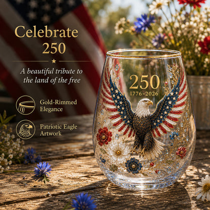 Limited Edition 2026 USA 250 Years of Freedom Eagle Glass