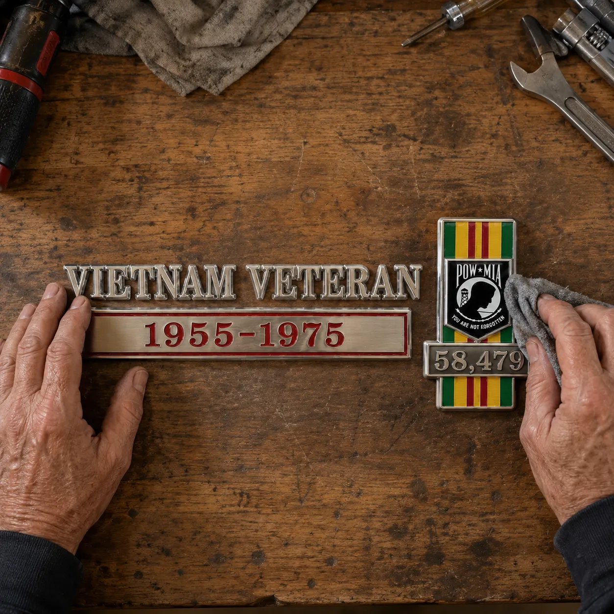 🎖️Last Day Promo:49% OFF - Vietnam Veteran Tribute Car Emblem Metal Badge