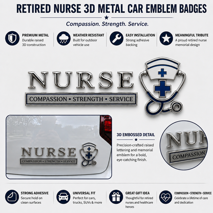 🏆Last Day Promo: 49% OFF! 💉Nurse Compassion Strength Service Car Emblem Metal Badge