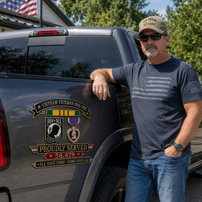🎖️Vietnam Veteran 1955–1975 Memorial Metal Car Emblem