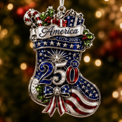 USA 250th Anniversary Christmas Ornament
