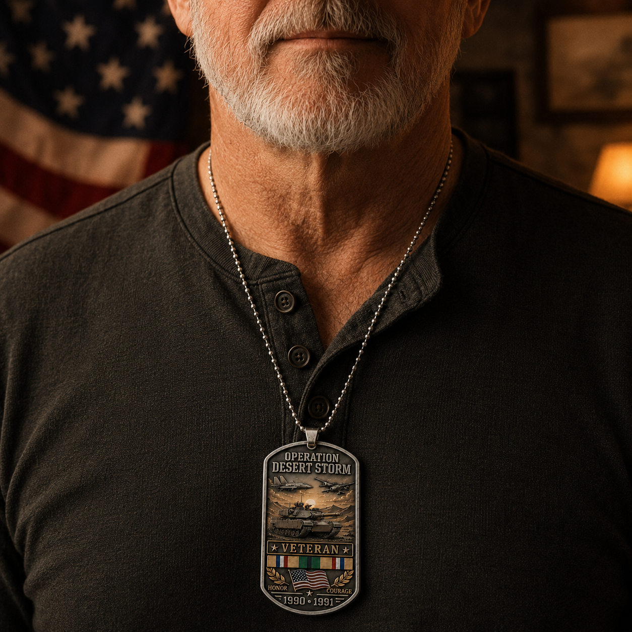 🇺🇸 Operation Desert Storm Veteran Necklace