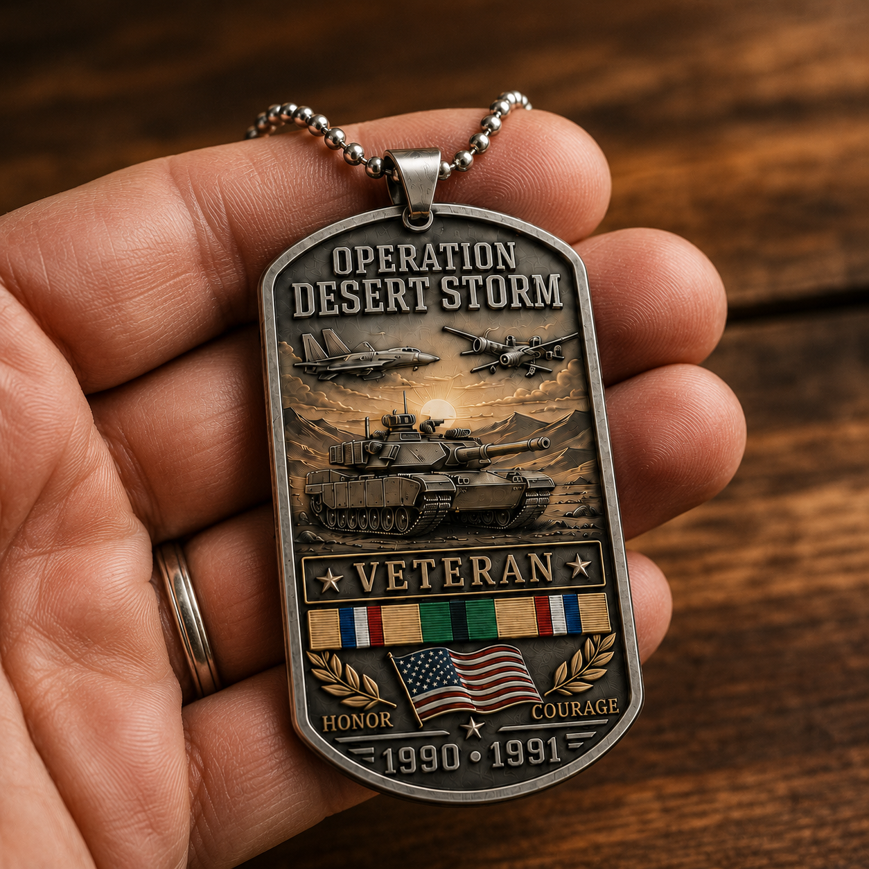 🇺🇸 Operation Desert Storm Veteran Necklace
