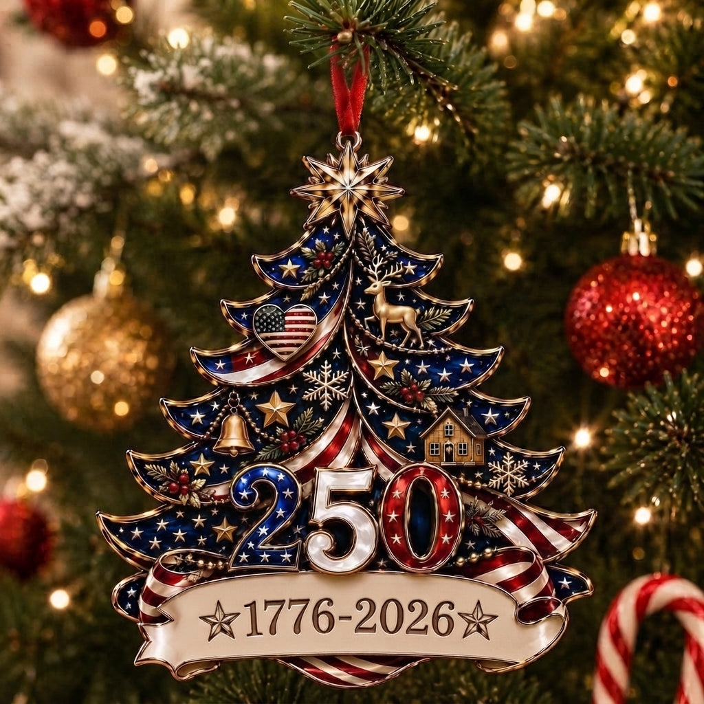 🇺🇸 America 250th Anniversary Christmas Ornament