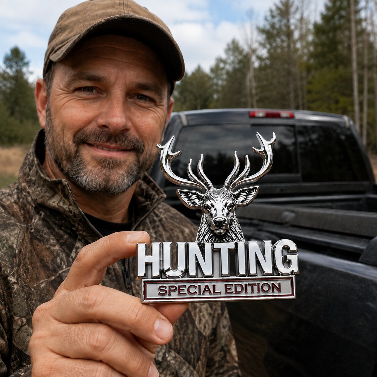 🏆Last Day Promo: 49% OFF! 🦌 HUNTING Special Edition Chrome Metal Car Emblem