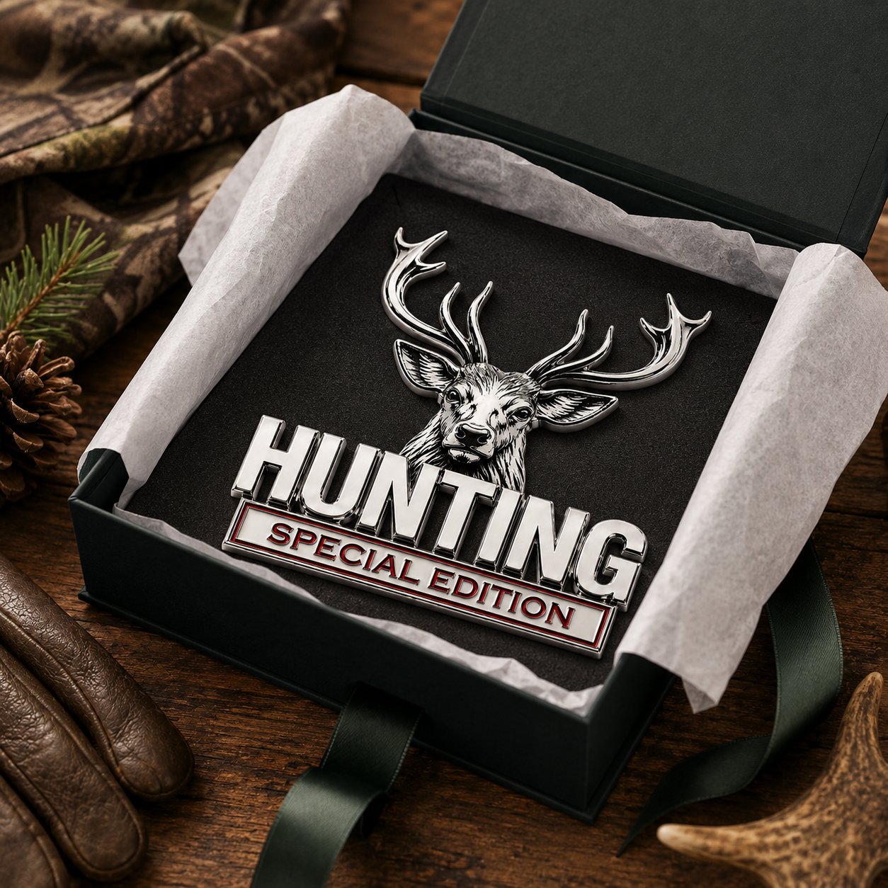 🏆Last Day Promo: 49% OFF! 🦌 HUNTING Special Edition Chrome Metal Car Emblem