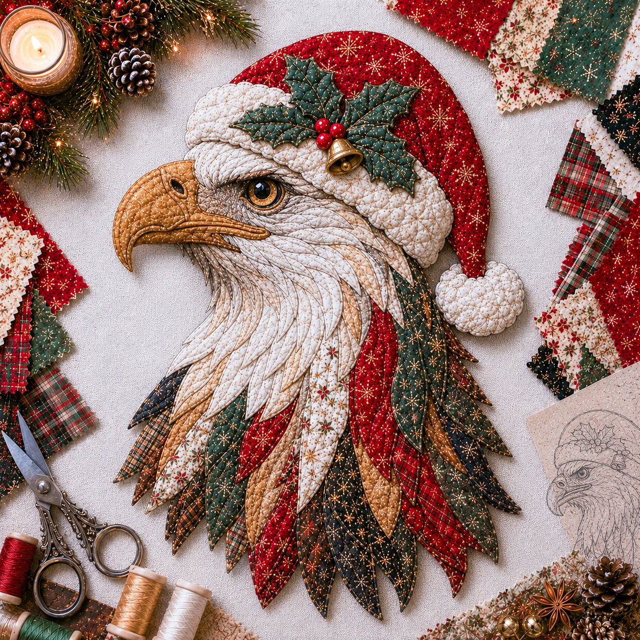 🔥LAST DAY 49% OFF -🦅 Eagle Fabric Art Kit