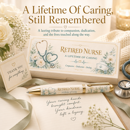 🩺 Retired Nurse A Lifetime Of Caring Pen
