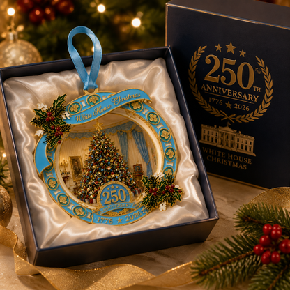 🔥250th Anniversary View of the Christmas tree in the White House bedroom