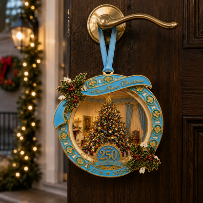 🔥250th Anniversary View of the Christmas tree in the White House bedroom