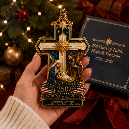 ⏰ Limited anniversary edition✨49% OFF!🔥Cross-Shaped Jesus Nativity Christmas Tree Ornament