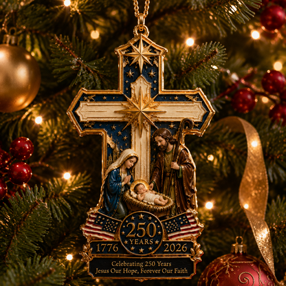 ⏰ Limited anniversary edition✨49% OFF!🔥Cross-Shaped Jesus Nativity Christmas Tree Ornament