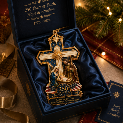 ⏰ Limited anniversary edition✨49% OFF!🔥Cross-Shaped Jesus Nativity Christmas Tree Ornament