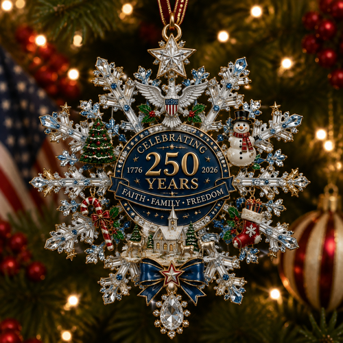 ✨49% OFF!🔥Shimmering Silver Christmas Commemorative Snowflake Ornament