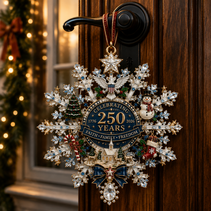 ✨49% OFF!🔥Shimmering Silver Christmas Commemorative Snowflake Ornament