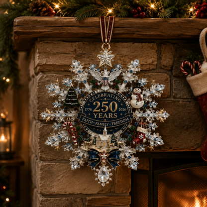✨49% OFF!🔥Shimmering Silver Christmas Commemorative Snowflake Ornament