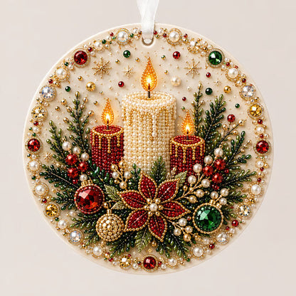 🌲✨ DIY Pearl & Gem Christmas Ornament Collection