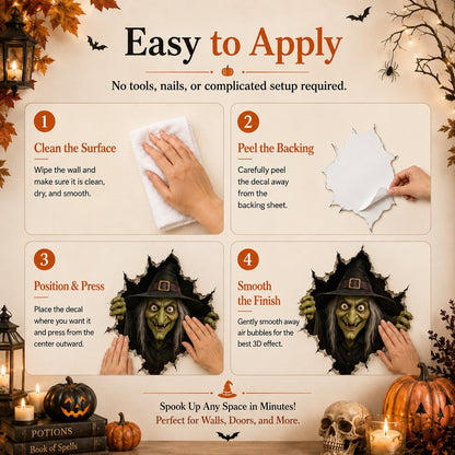 🔥 Last Day 50% OFF - Halloween Break-In 3D Wall Decals