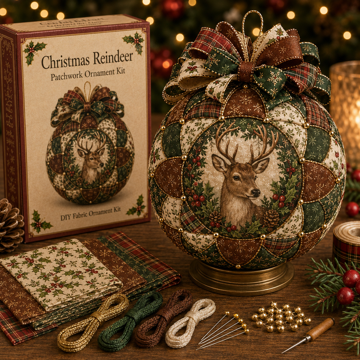 Christmas Classics Patchwork Ornament DIY Kit
