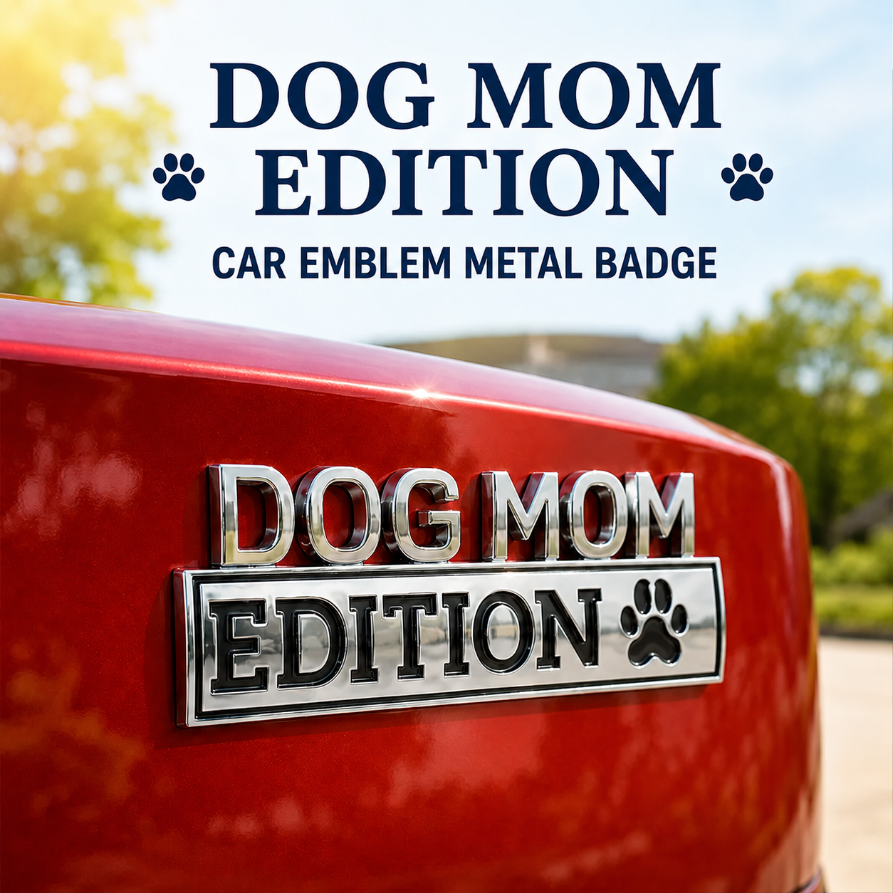 🐾Last Day49% OFF - Dog Mom Edition Car Emblem Metal Badge