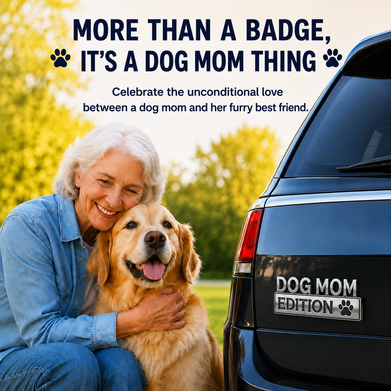 🐾Last Day49% OFF - Dog Mom Edition Car Emblem Metal Badge