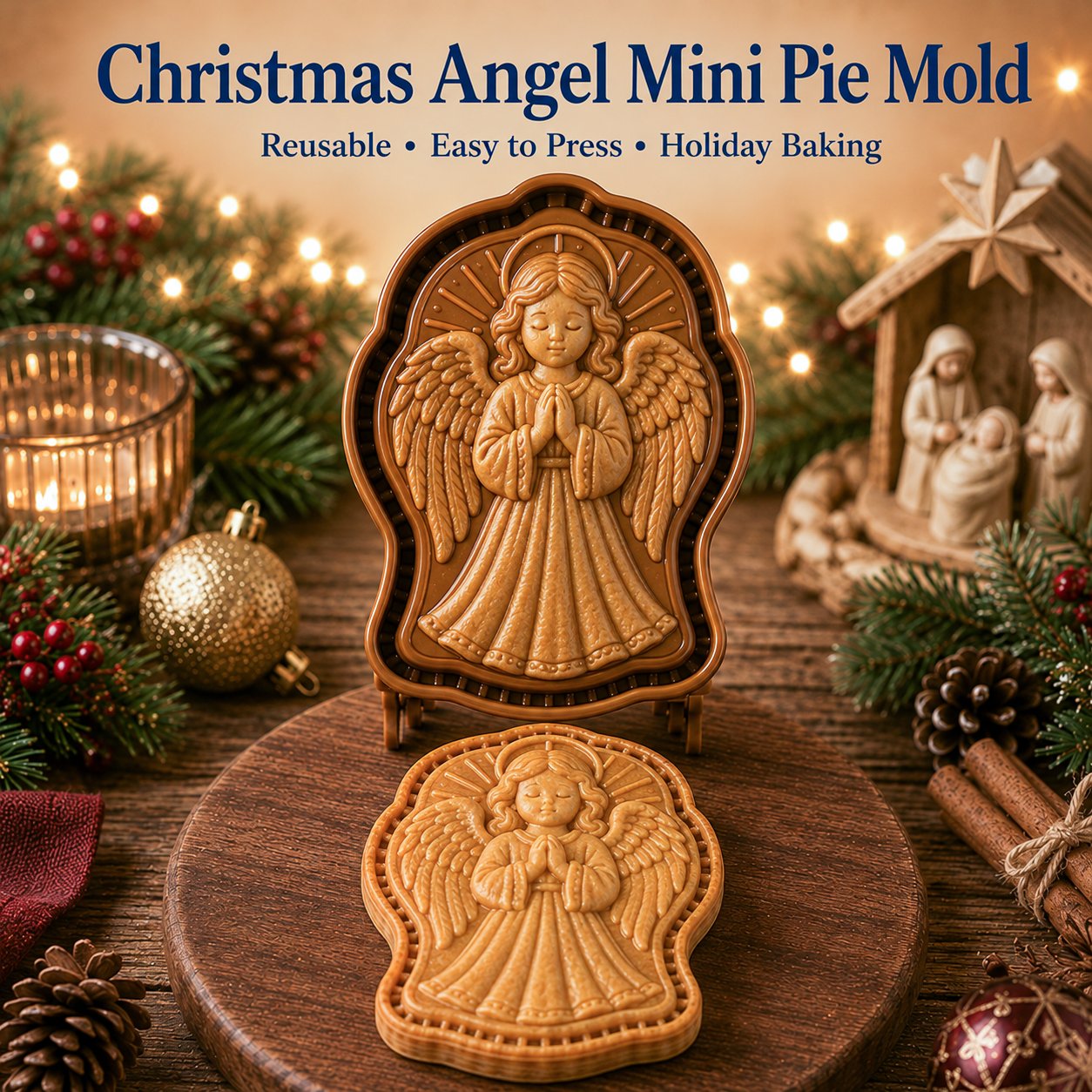 🎁🇺🇸 Last Day Promo: 50% OFF ✝️ Faith & Nativity Christmas Mini Pie Mold Collection