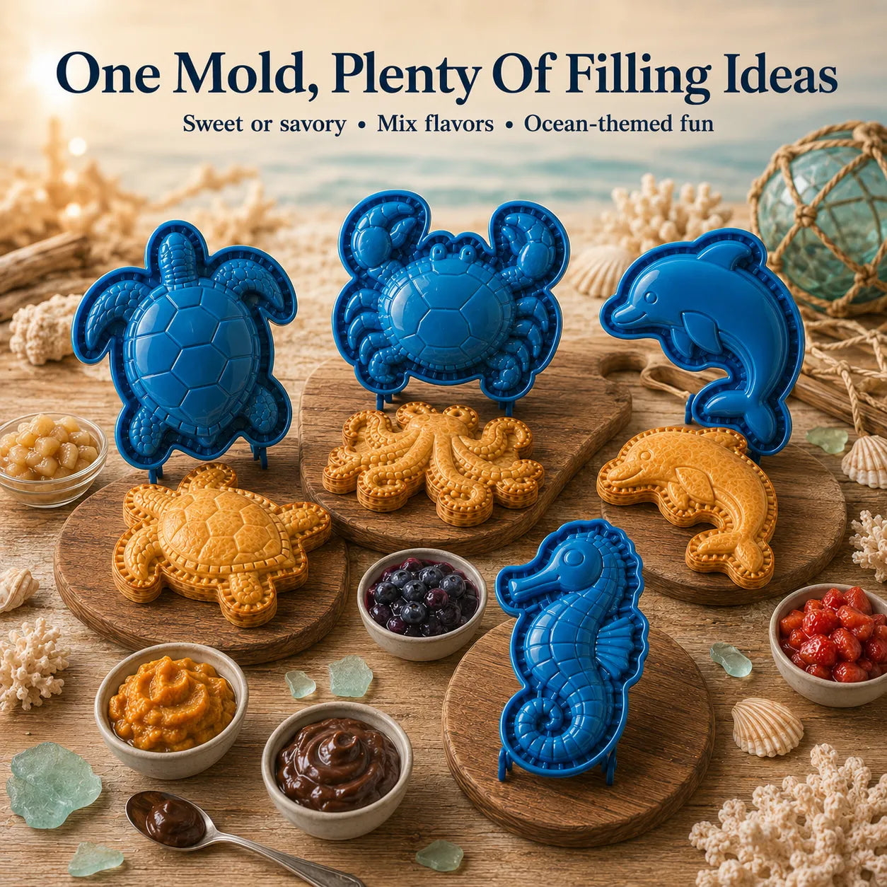 ⏳ Last Day 49% OFF – 🌊 8-Design Ocean Filled Pie Press Collection