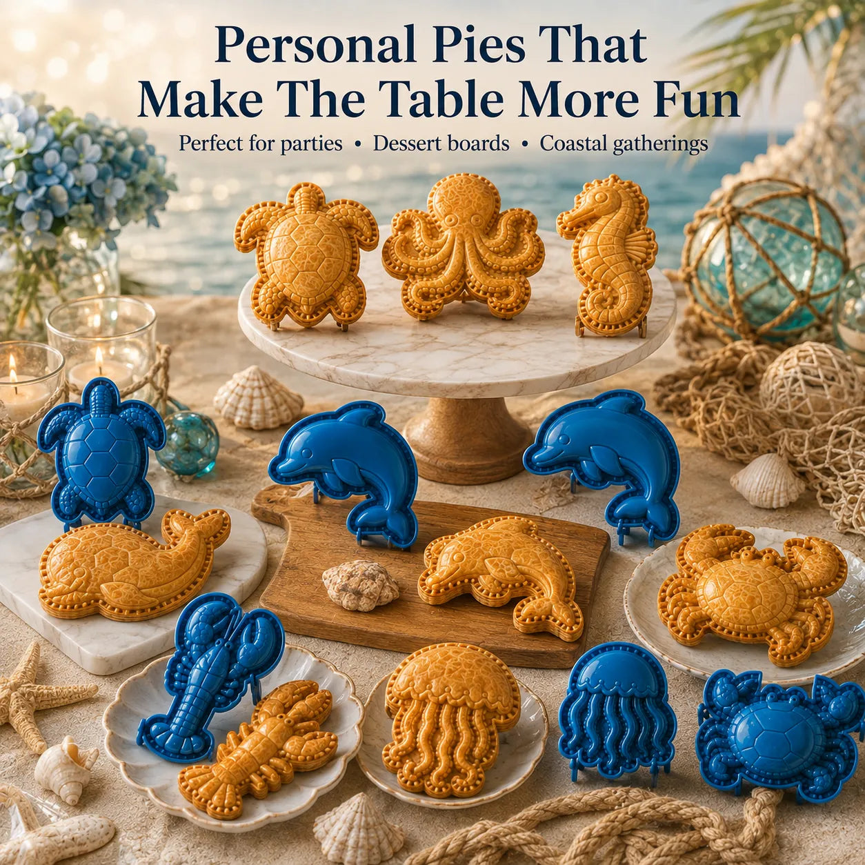 ⏳ Last Day 49% OFF – 🌊 8-Design Ocean Filled Pie Press Collection