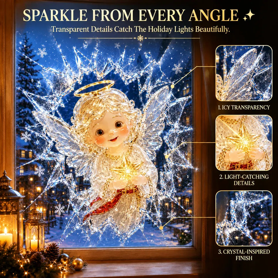 🎄Crystal Christmas Break-In Window Decal | 3D Shattered Glass Illusion