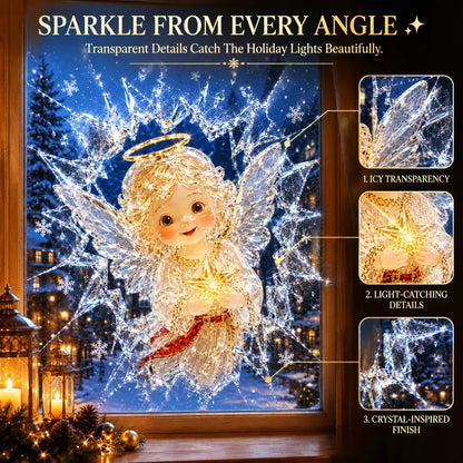 🎄Crystal Christmas Break-In Window Decal | 3D Shattered Glass Illusion